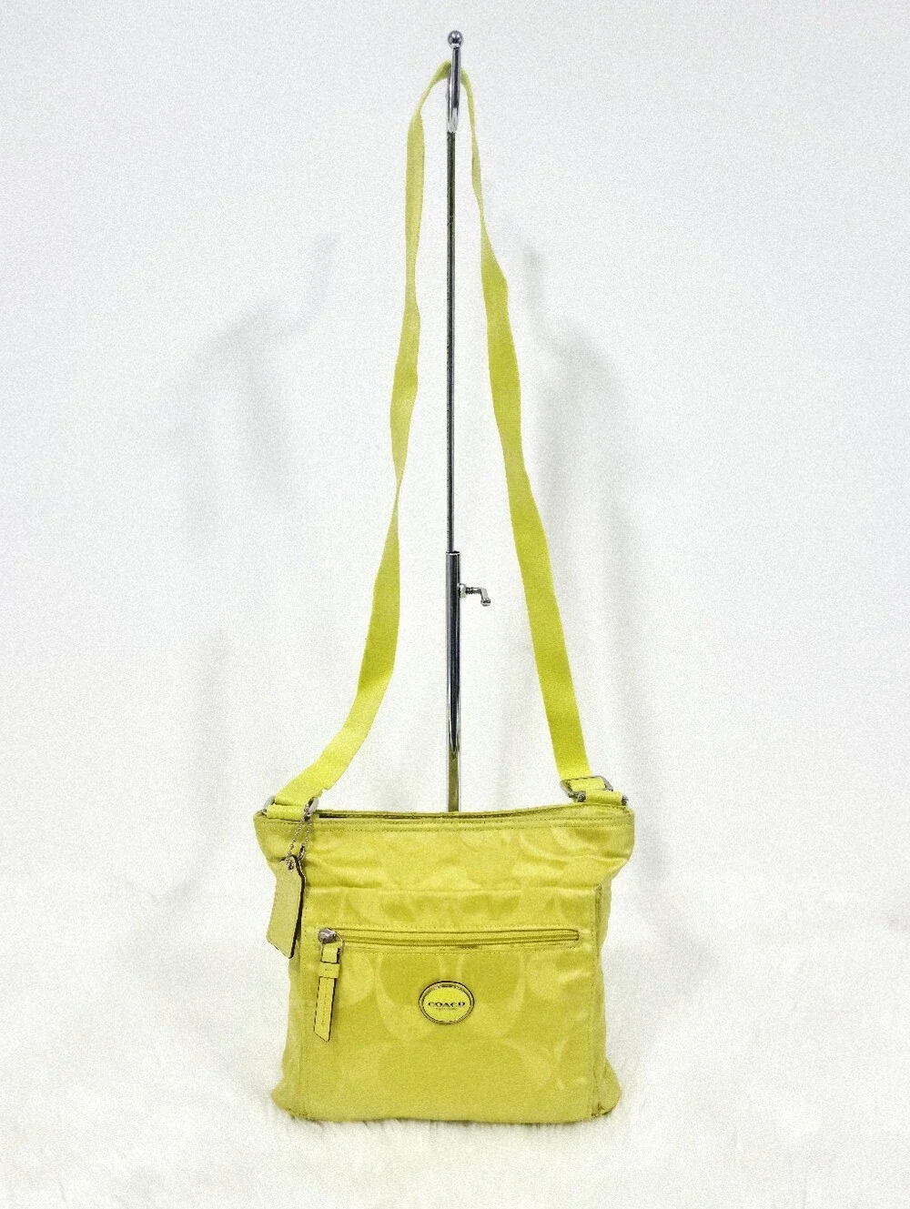 Coach F77408 Crossbody Bag Yellow Signature Nylon Women’s Shoulder Bag